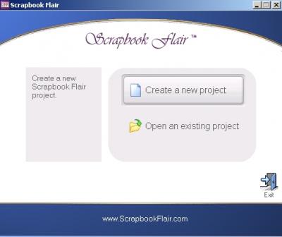 Создание нового проекта в программе Scrapbook Flair
